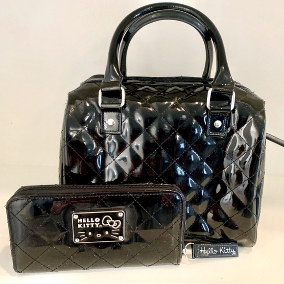 Hello Kitty Embossed Handbag with matching Wallet Nwot - Picture 2 of 7